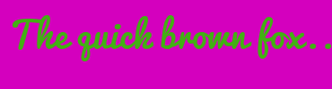 Image with Font Color 42B013 and Background Color D400BE